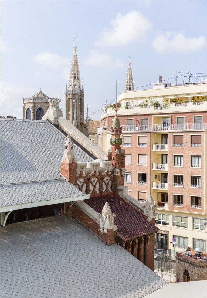 Dominant views over Mercado de Colón