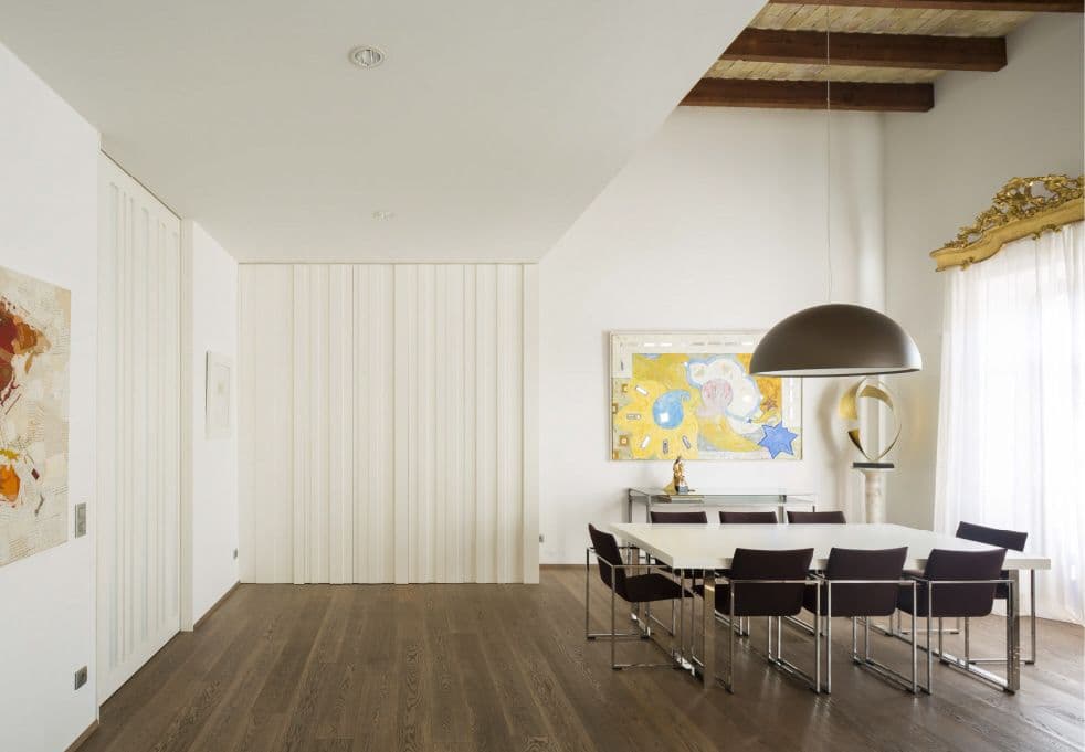 Living-dining room of the apartment